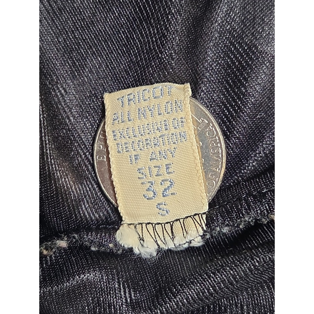 Vtg 1960s Vanity Fair Tricot Nylon‎ Lace Bodice Black Slip Dress Size 32 Short - Picture 11 of 11